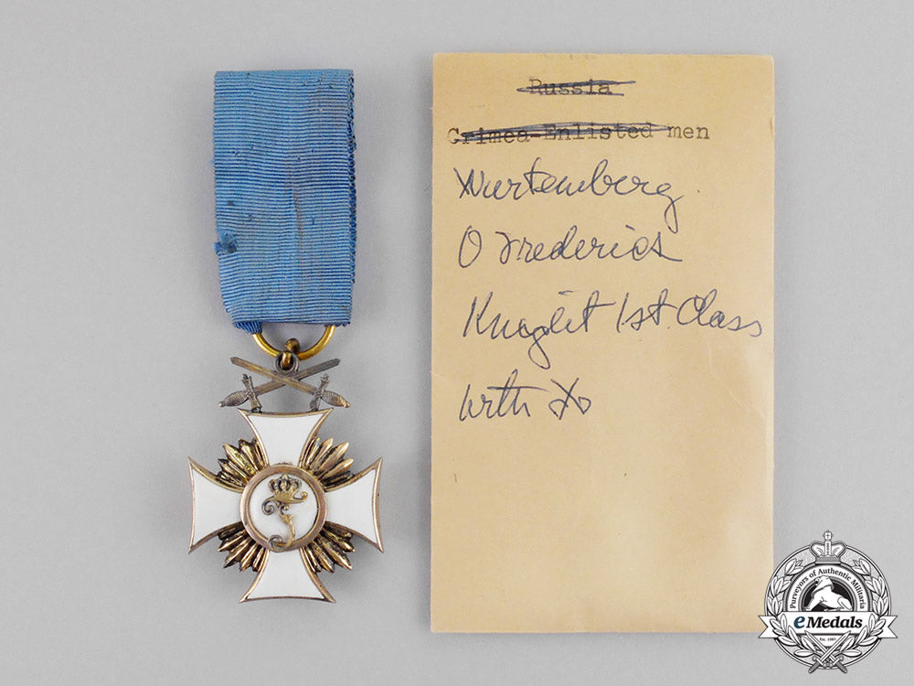 württemberg._an_order_of_friedrich,_knight’s_cross_first_class_with_swords,_c.1917_m17-3289