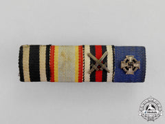 Germany. First And Second War Period Mecklenburg-Schwerin War Merit Cross Ribbon Bar