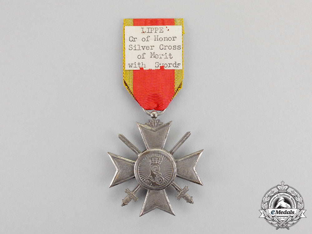 lippe._a_leopold_order_honour_cross,_fourth_class_knight_with_swords,_c.1917_m17-3443