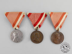 Austria, Imperial. Three Austrian Bravery Medals