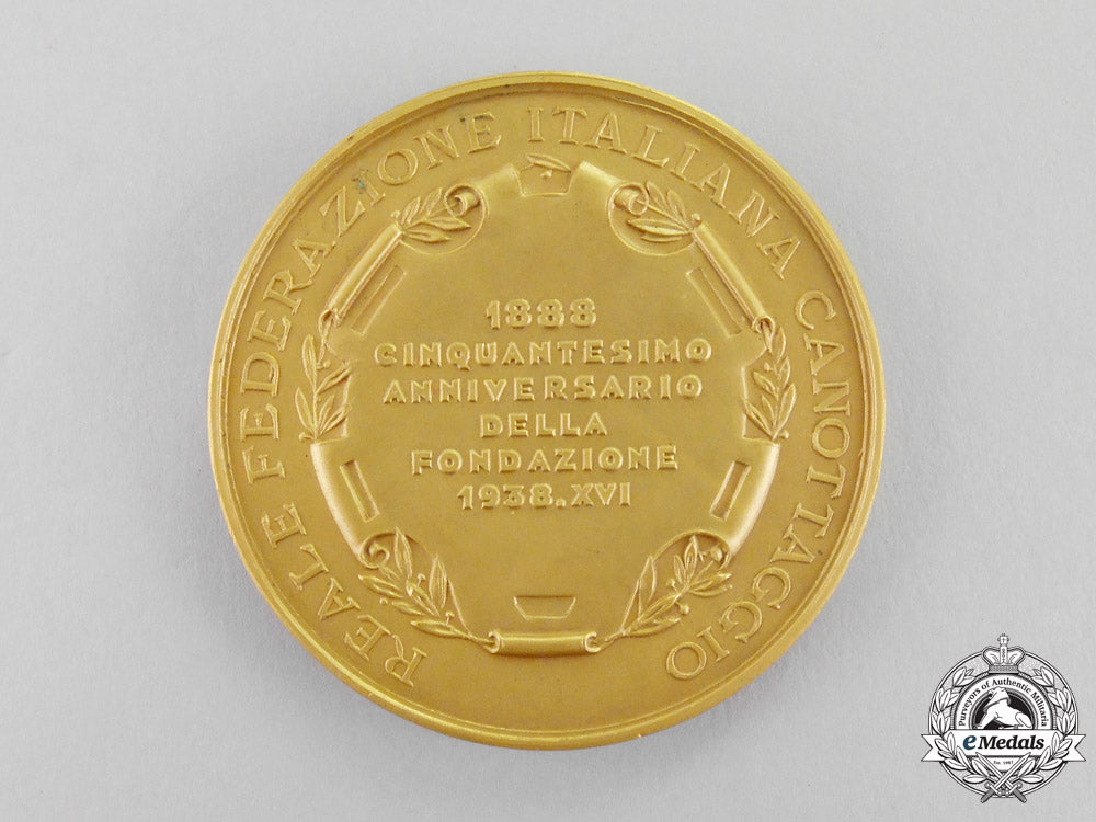 italy._a_rowing_federation_fiftieth_anniversary_commemorative_medal1888-1938,_cased_m17-498