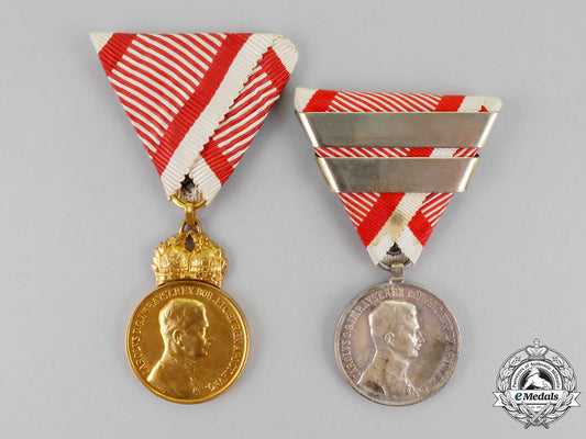 austria,_imperial._two_imperial_war_merit&_bravery_medals_by_kautsch_m17-874