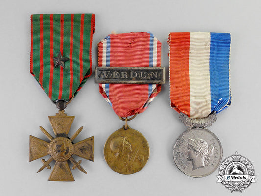 france,_republic._three_awards&_decorations,1918_m18-0090