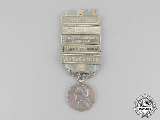 france,_republic._a_colonial_service_medal_with_five_campaign_bars_m18-0139