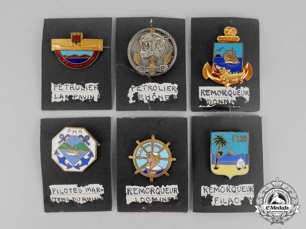 france,_republic._a_lot_of_six_french_marine_badges_m18-0204
