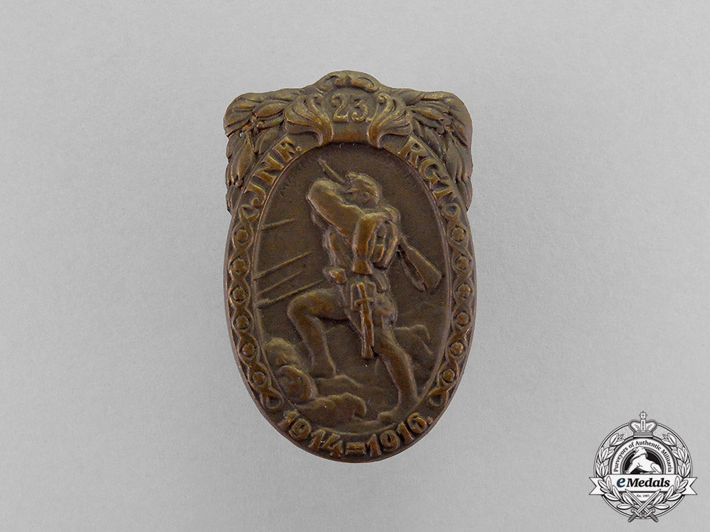 austria,_imperial._an_infantry_regiment23_cap_badge,_c.1916_m18-0693