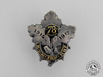 austria,_imperial._a_infantry_regiment78_cap_badge,_c.1917_m18-0744