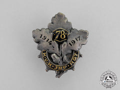 Austria, Imperial. A Infantry Regiment 78 Cap Badge, C.1917