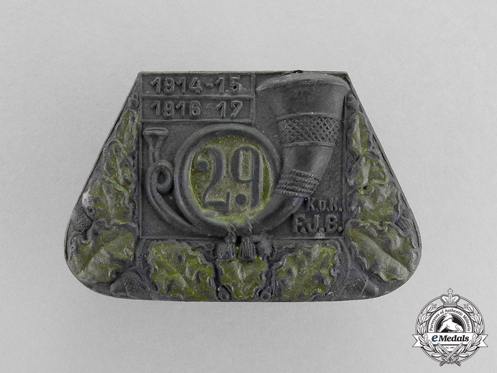 austria,_imperial._a_feldjäger_battalion29_cap_badge,_c.1917_m18-0752