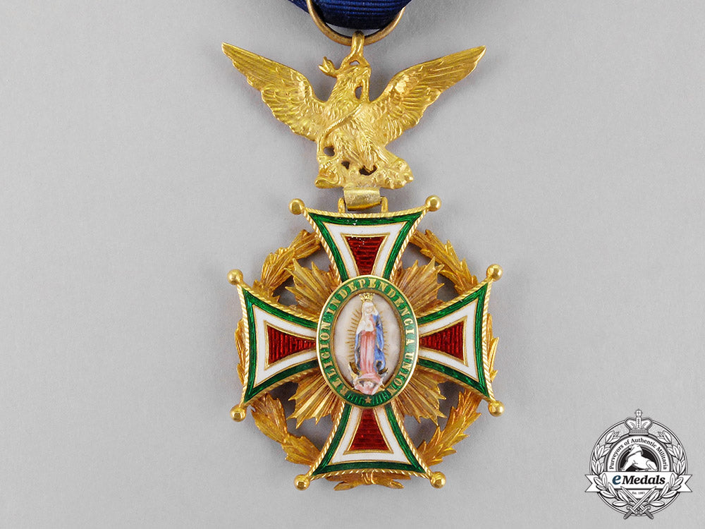 mexico,_early_republic._an_order_of_guadalupe,3_rd_class_knight's_cross_for_military_merit,_c.1853_m18-1135