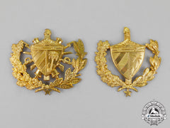 Cuba, Republic. Two Army Cap Badges