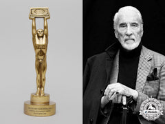 Germany, Republic. A Deutscher Videopreis Lifetime Achievement Award  To Actor Christopher Lee
