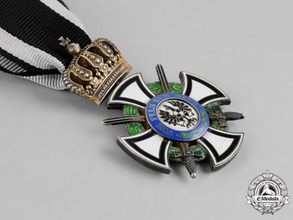 prussia._a_royal_houseorder_of_hohenzollern,_knight’s_cross_with_swords,_by_godet&_sohn_m18-2194