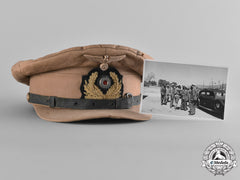 Germany. A Kriegsmarine Nco’s Tropical Visor Cap With A Photograph Of The Cap Being Worn