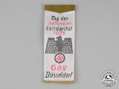 Germany. A 1936 Düsseldorf Region Day Of National Solidarity Banner Badge