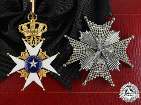 sweden,_kingdom._an_order_of_the_north_star,1_st_class_grand_cross,_by_c.f._carlman,_c.1913_m18-2304_1