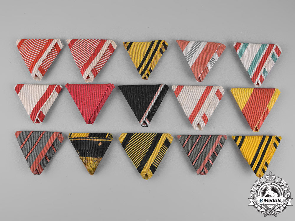 austria,_imperial._a_lot_of_fifteen_medal_ribbons_m18-2317