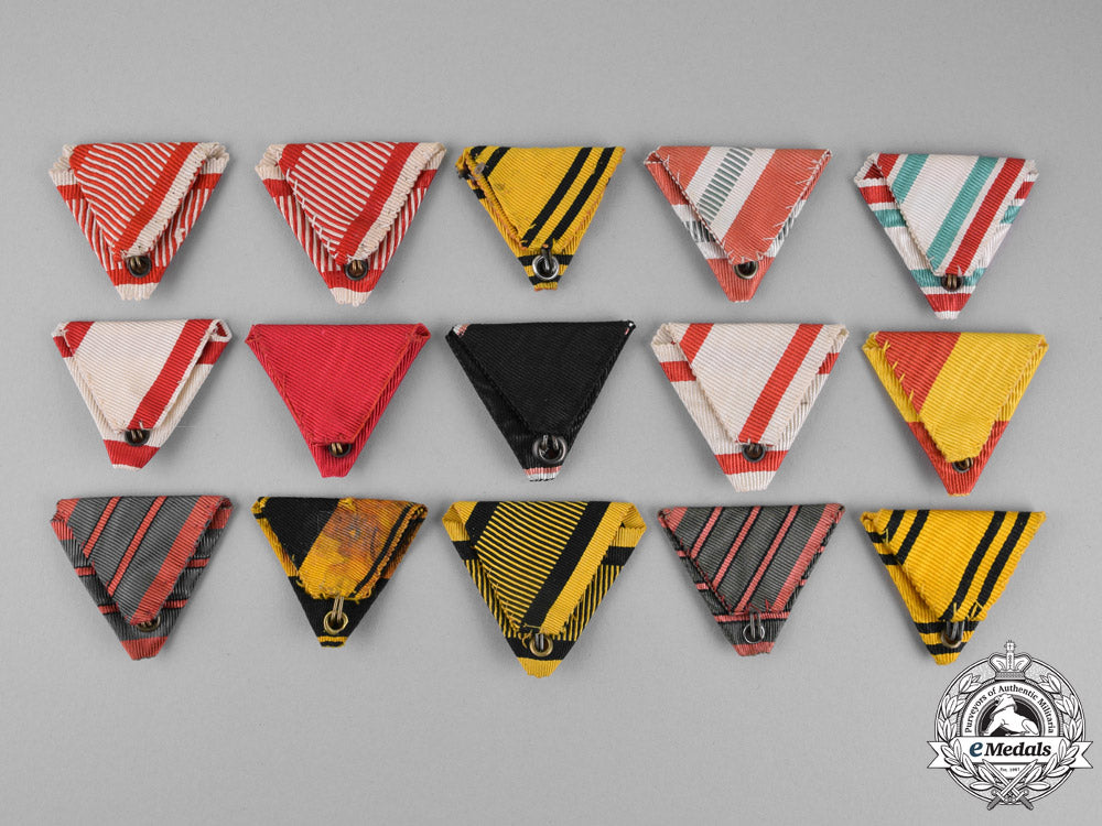 austria,_imperial._a_lot_of_fifteen_medal_ribbons_m18-2318