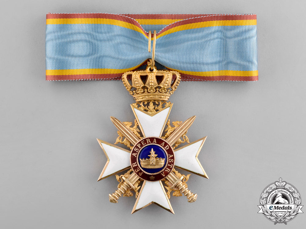 mecklenburg-_schwerin._a_house_order_of_the_wendish_crown,_commander_cross_with_swords,_c.1880_m18-2928