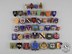 United States. Forty-Three Military College And Regimental School Insignia Badges