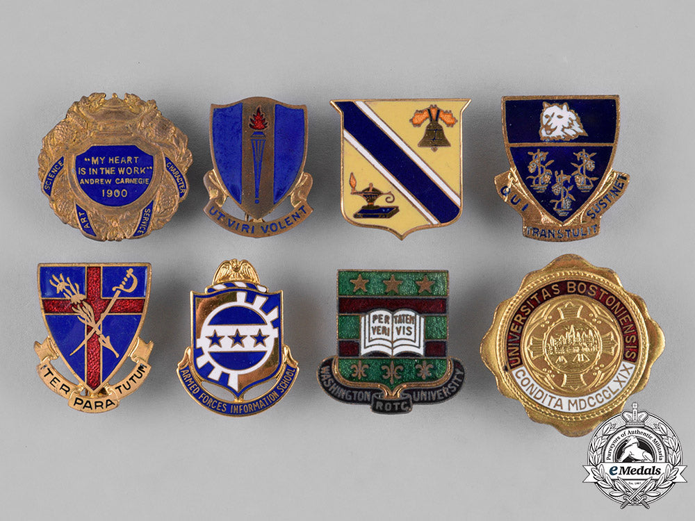 united_states._forty-_three_military_college_and_regimental_school_insignia_badges_m181_1003