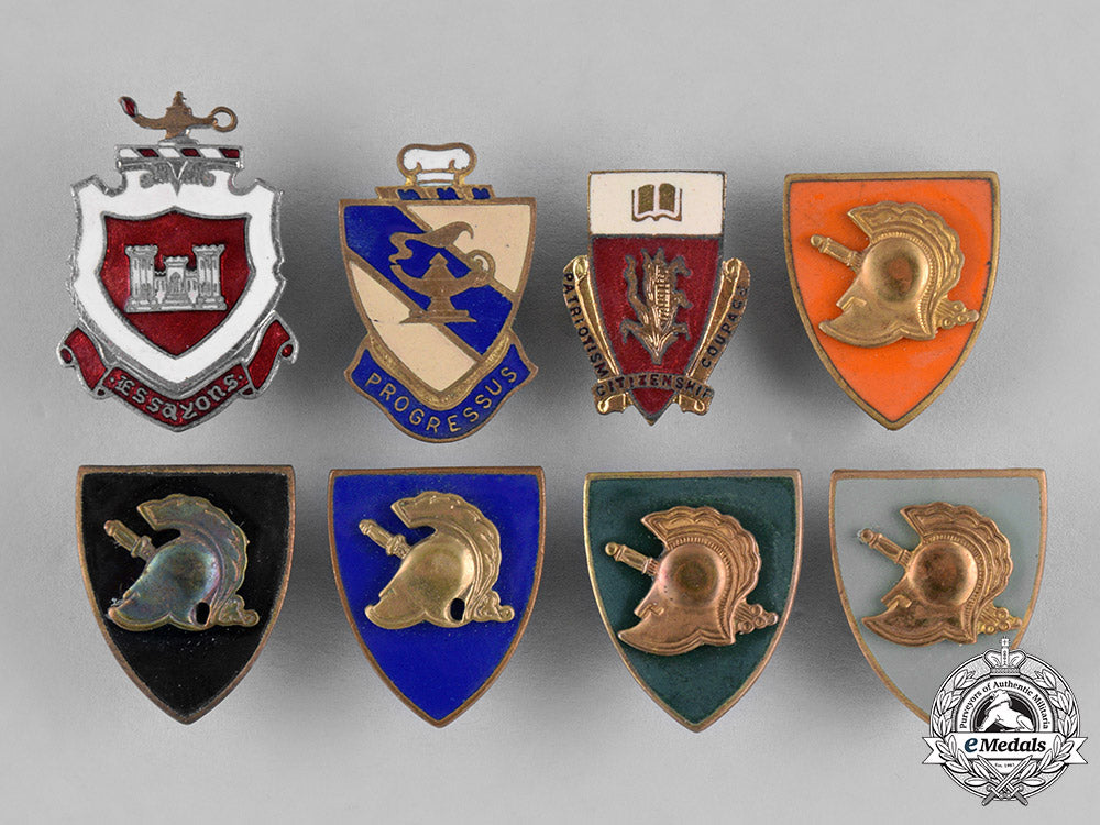 united_states._forty-_three_military_college_and_regimental_school_insignia_badges_m181_1005