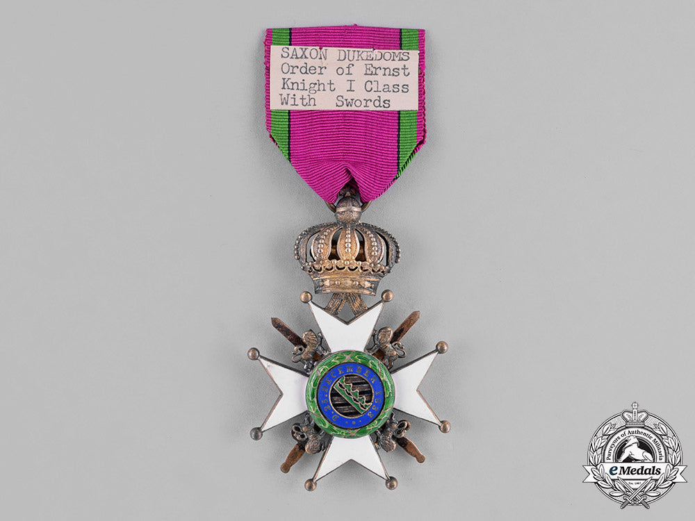 saxony,_dukedoms._a_saxon-_ernestine_house_order,_first_class_knight_with_swords,_c.1914_m181_1122