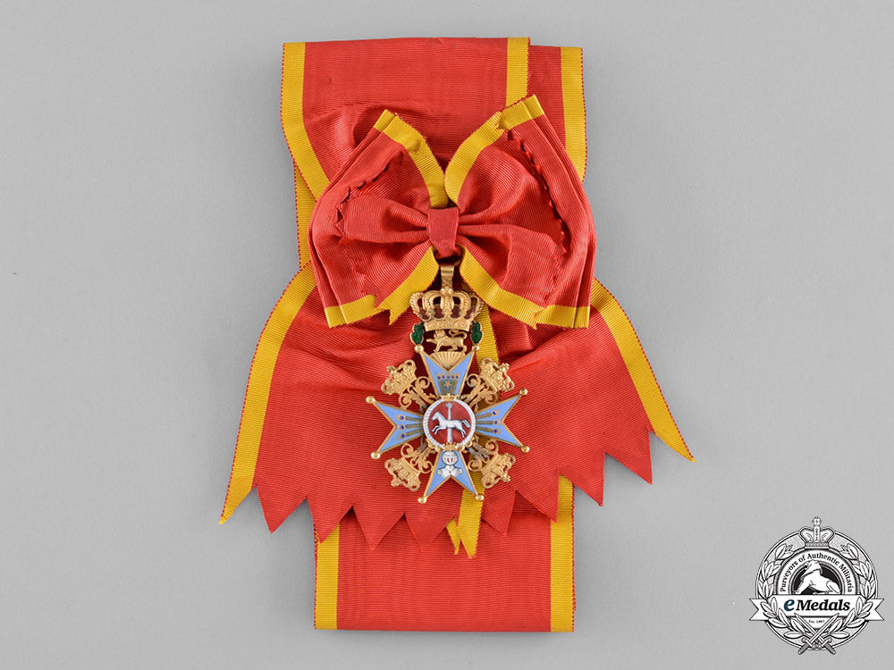 braunschweig,_dukedom._an_order_of_henry_the_lion_in_gold,_grand_cross,_by_a._lemme,_c.1840_m181_1451