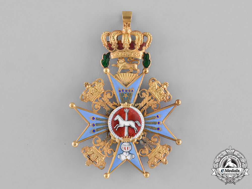 braunschweig,_dukedom._an_order_of_henry_the_lion_in_gold,_grand_cross,_by_a._lemme,_c.1840_m181_1452