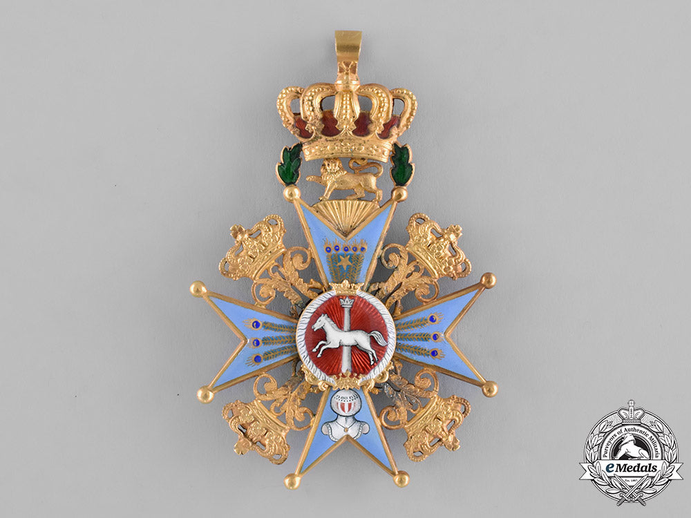 braunschweig,_dukedom._an_order_of_henry_the_lion_in_gold,_grand_cross,_by_a._lemme,_c.1840_m181_1452