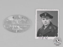 Germany, Kriegsmarine. An Identification Tag Accompanied By The Picture Of A Sailor