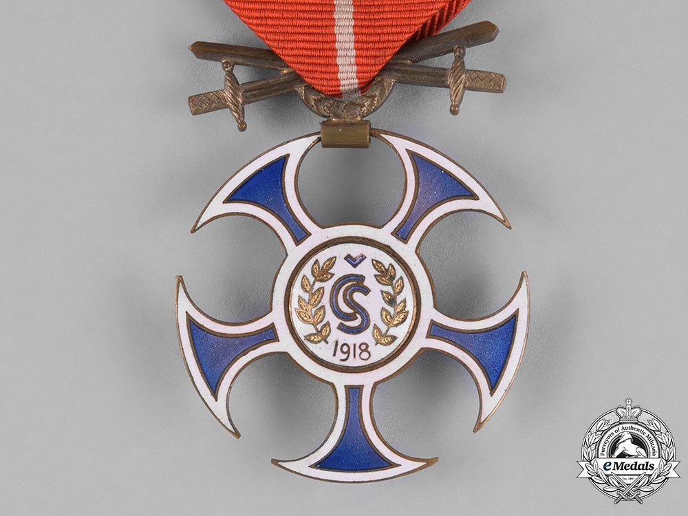 czechoslovakia,_first_republic._an_order_of_the_falcon_with_swords,_c.1920_m181_1821