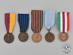 Italy, Kingdom. A Lot Of Five Medals