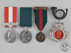 United Kingdom. A Canada General Service, Long Service And Qor Reunion Medals To Pte Henry Fricker