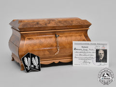 Germany. A Desk Chest With Concealed Pistol Compartment, Gifted By Rudolf Hess To Nsdap Member 34