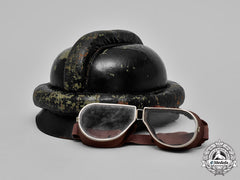 Germany, Luftwaffe. A Ww1 Prussian Pilot's Helmet With Goggles