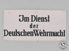 Germany, Wehrmacht. An Armband For A Civilian In Wehrmacht Service