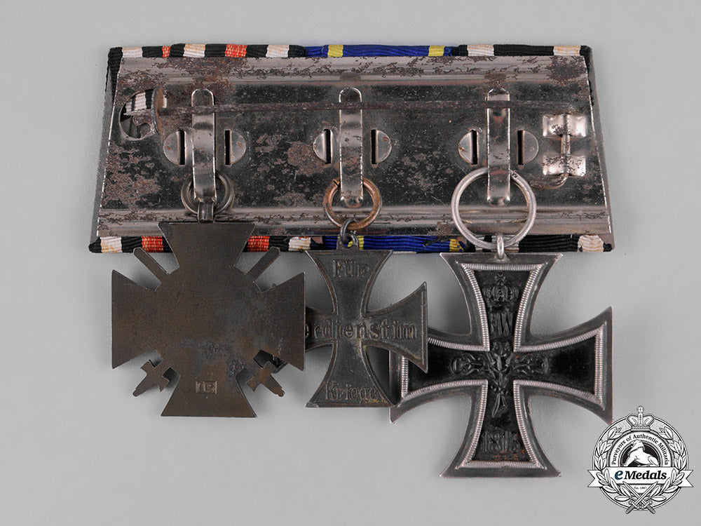 braunschweig,_dukedom._a_medal_bar_with_a_war_merit_cross_and_two_other_medals_and_awards_m181_4600