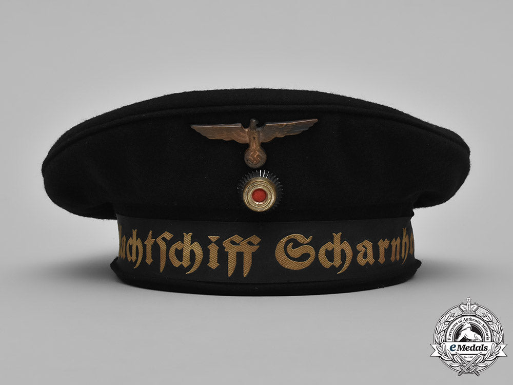 germany,_kriegsmarine._a_kriegsmarine_battleship_scharnhorst_seaman’s_cap_m181_4985