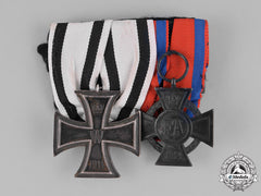 Oldenburg, Grand Duchy. A Non-Combatant’s Medal Bar, Ekii & Friedrich August Cross