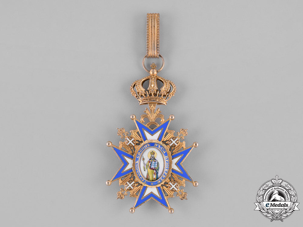 serbia,_kingdom._an_order_of_st._sava,_iii_class_commander,_by_huguenin,_c.1935_m181_5785