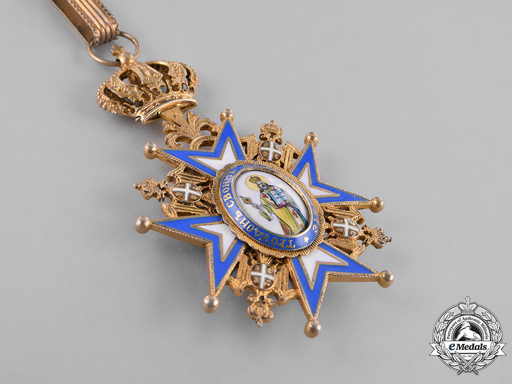 serbia,_kingdom._an_order_of_st._sava,_iii_class_commander,_by_huguenin,_c.1935_m181_5787