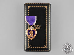 United States. A Purple Heart To Technician Moore, 635Th Tank Destroyer Battalion, Battle Of The Bulge Dow