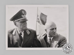 Croatia, Italy. Official Press-Photo Of Vojskovođa  Slavko Kvaternik And  Italian Ambassador Raffaele Casertano