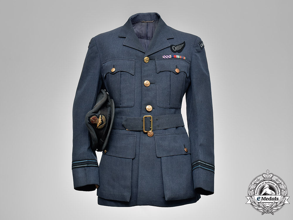 canada._an_officer's_cap&_tunic,_named_to_mosquito_pilot_and_dfc_recipient,418_squadron_m181_6632
