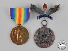 United Kingdom And United States. A Group Of Three British And American Service Medals