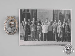 Germany, Kriegsmarine. A Japanese-Made Auxiliary Cruiser Badge Of Oberbootsmann Karlheinz Cares