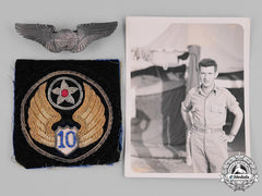 United States. A Insignia Group Of Navigator Robert Mcfann, 490Th Bomb Squad “Burma Bridge Busters” 1944-1945