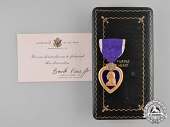 United States. A Purple Heart To Pte Elmer E. Lewellyn, Kia Near Oneamsong, Korea, 1951