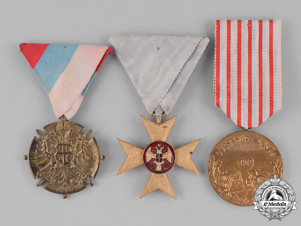 serbia,_kingdom._three_awards,_medals,&_decorations_m181_7801